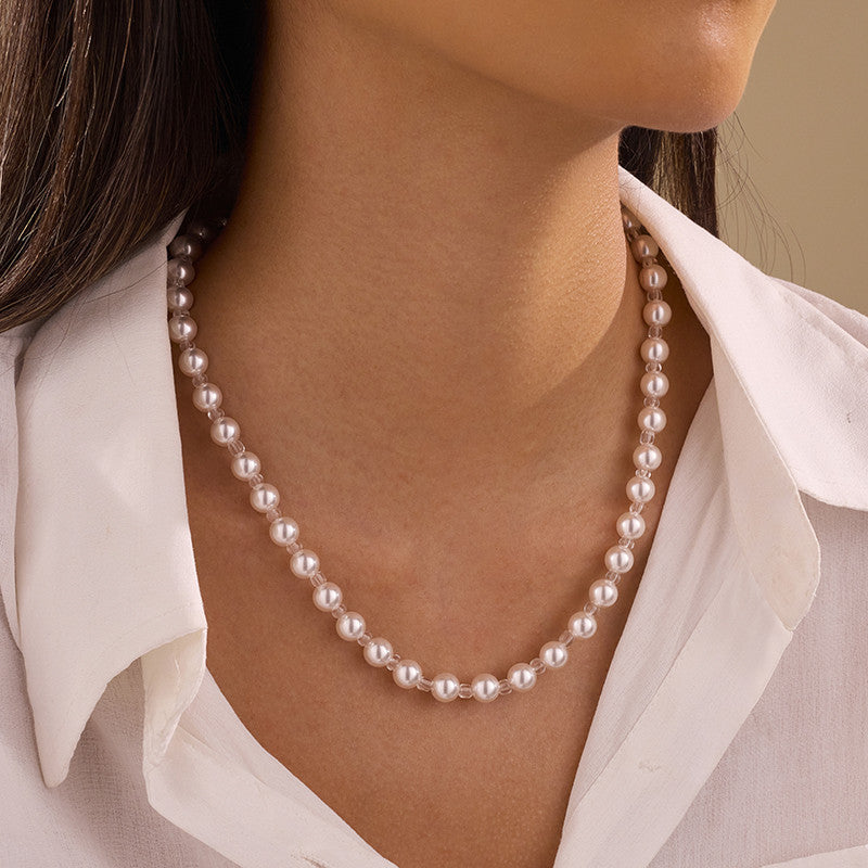 Natural Stone Semi-Precious Glass Mixed Necklace | 40NK9659