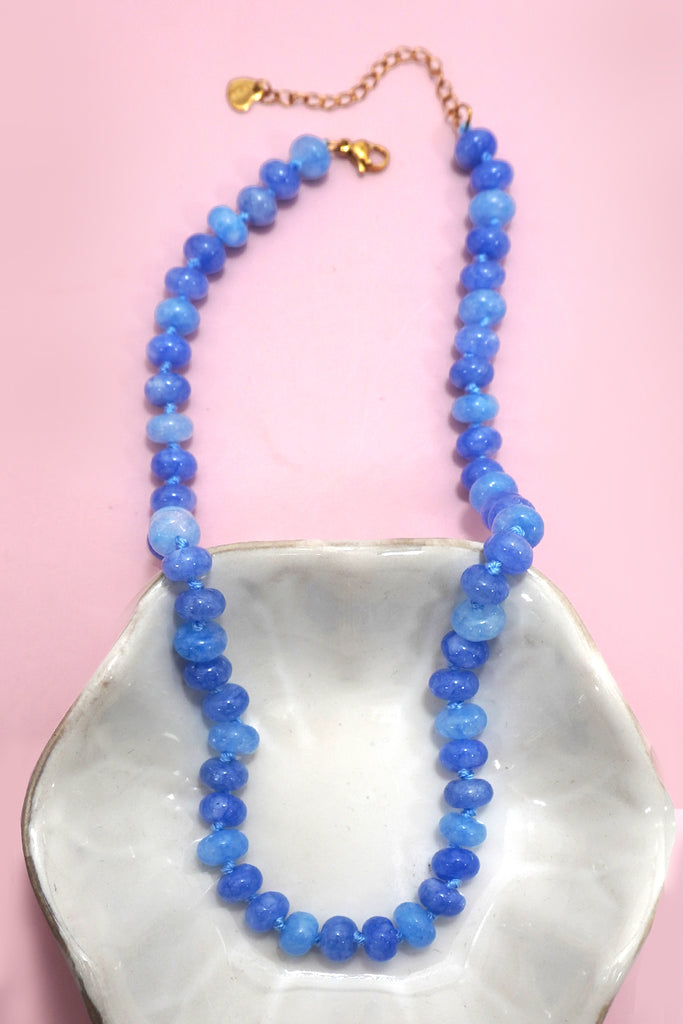 Natural Stone Semi-Precious Glass Mixed Necklace | 40NK9694