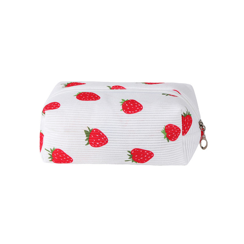 STRAWBERRY WESTERN BOW MAKEUP COSMETIC POUCH BAG | 40P544