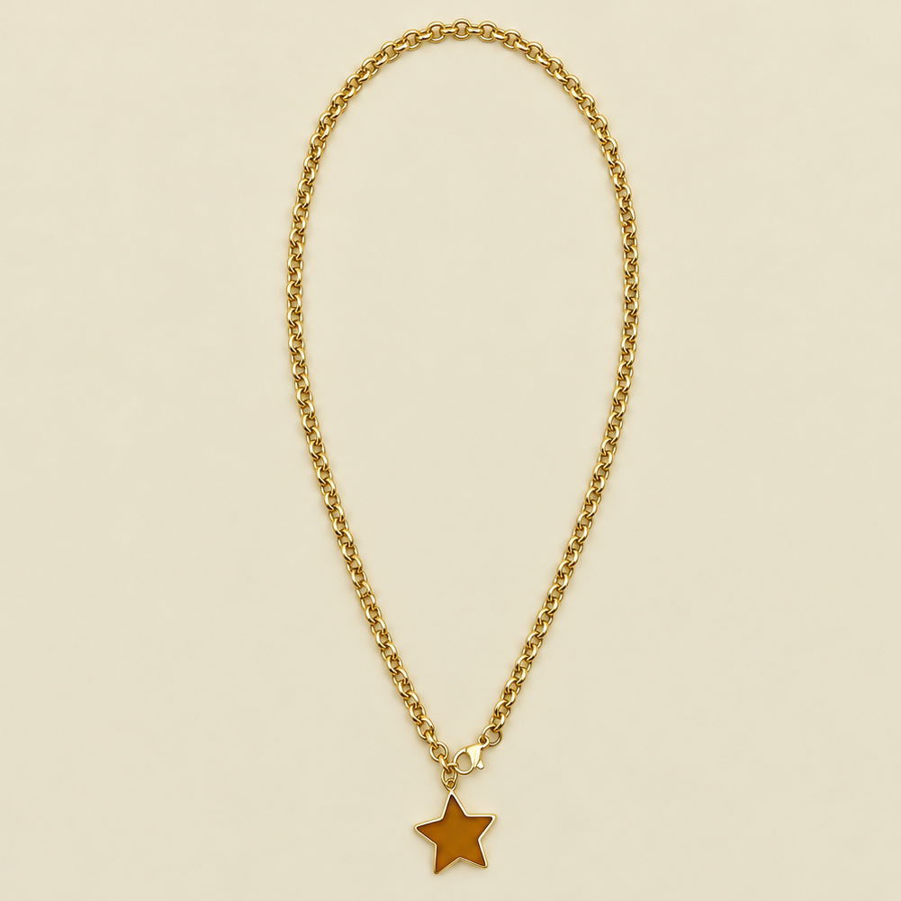 18K STAINLESS STEEL TARNISH FREE STAR NECKLACE | 40NK9667
