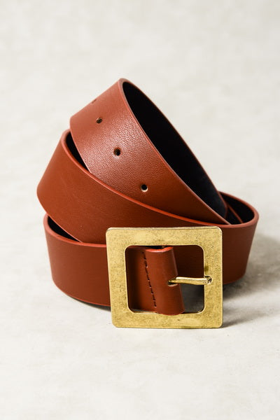 CLASSIC OVERSIZED SQUARE BUCKLE BELTS | 40BT604