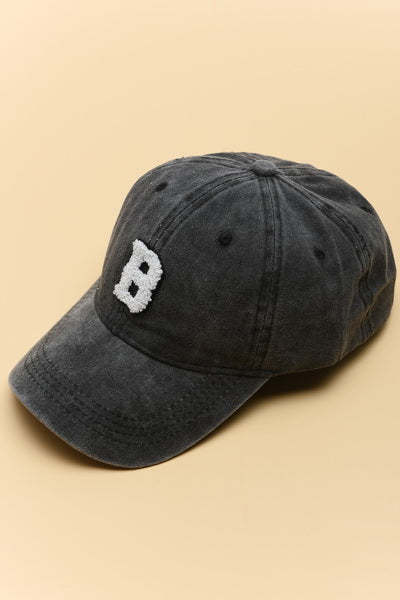 WASHED SHERPA INITIAL BASEBALL CAP 40HW705