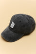 WASHED SHERPA INITIAL BASEBALL CAP 40HW705
