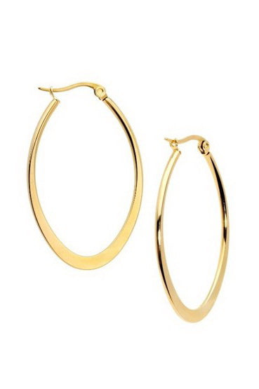 18K STAINLESS STEEL WATERPROOF TARNISH FREE HOOPS | 40E417