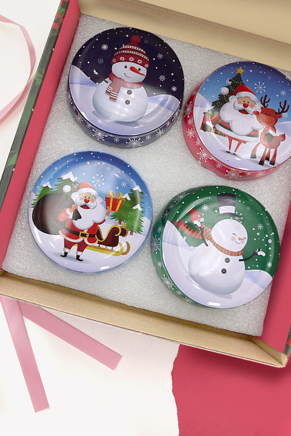 4PC Soy Aroma Therapy Candle Sets - Fruit Set | Xmas Set | Natural Therapeutic Grade Scented Candle | Smokeless Candle