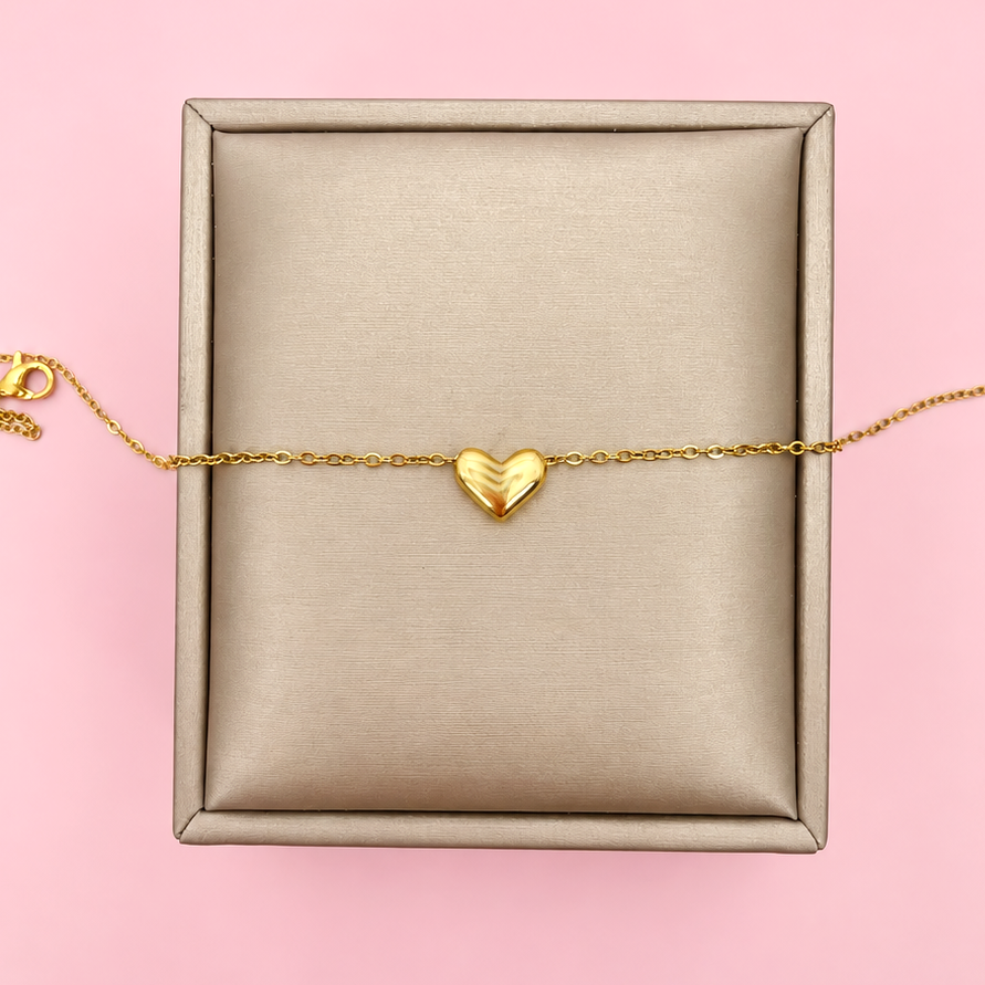 18K STAINLESS STEEL TARNISH FREE HEART NECKLACE | 40NK9407