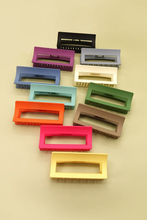 MATTE EXTRA LARGE RECTANGLE HAIR CLAW CLIPS | 40H438