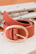 CLASSIC OVAL BUCKLE LEATHER BELT | 40BT609