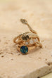 Gold mixed variety rings featuring snake | 14R013