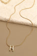 DELICATE SNAKE CHAIN INITIAL PENDANT NECKLACE | 31N22022
