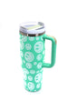 40oz STAINLESS STEEL TUMBLER HANDLE AND STRAW