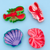 Coastal Sea Life Hair Claw Clips | 40H1173