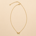 MINI GOLD BOW CHARM NECKLACE | 80N346