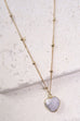 NATURAL HEART STONE NECKLACE | 470118945