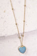 NATURAL HEART STONE NECKLACE | 470118945