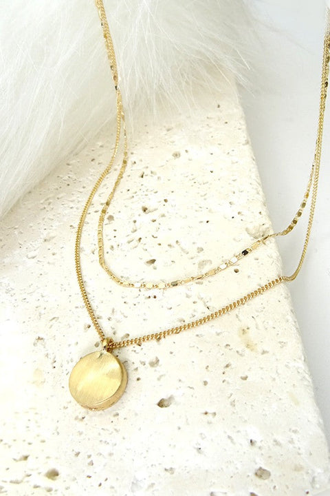 Layered coin necklace | 470118696