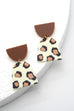 EMBOSSED PRINT COLOR BLOCK GEO DROP EARRING | 40E086