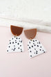 EMBOSSED PRINT COLOR BLOCK GEO DROP EARRING | 40E086