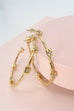 STONE DECO HOOP EARRING | 31E21226