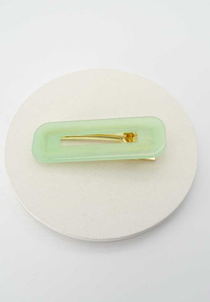 RECTANGLE LUCITE ACRYLIC HAIR CLIPS | 40H005