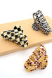 CELLULOSE CHECKERED CLAW HAIR CLIP | 40H385