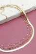 MULTI LAYER HERRINGBONE SNAKE LINK CHAIN NECKLACE | 31N21182