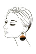CLASSIC BLACK & BROWN ROUND DROP CIRCLE EARRINGS | 31E21397