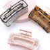 Hollow Rectangular Tortoise Acetate Hair Claw Clip | 40H395