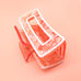 Hollow Rectangular Tortoise Acetate Hair Claw Clip | 40H395