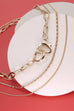 HEART CLASP LINK CHAIN MULTI LAYER NECK | 25N237