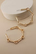 MODERN LINK HOOP EARRINGS | 31E21644