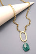 JADE ACRYLIC OVAL RING CHUNKY CHAIN LONG NECK | 25N248