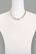 EXQUISITE  HAMMERED LINK HANDMADE CHAIN NECKLACE | 25N305