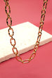 EXQUISITE  HAMMERED LINK HANDMADE CHAIN NECKLACE | 25N305