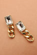 RINESTONE CHAIN LINEAR EARRINGS | 31E21687