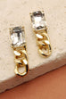 RINESTONE CHAIN LINEAR EARRINGS | 31E21687