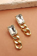 RINESTONE CHAIN LINEAR EARRINGS | 31E21687