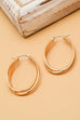 INTERWINED OVAL HOOP EARRINGS | 31E21657