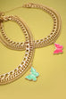 MULTI CHUNKY CHAIN BUTTERFLY NECKLACE | 31N21345