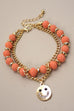 FACET BEADED SMILE PENDANT BRACELET | 31B21120