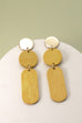 LINEAR GEO METAL/WOOD DROP EARRINGS | 31E21883