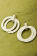 DOUBLE WOODEN HOOP EARRINGS | 31E21893