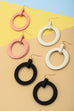 DOUBLE WOODEN HOOP EARRINGS | 31E21893