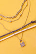 MULTI LAYER LOCK CHARM NECKLACE | 51N2011916