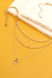 RHINE HEART BALL CHAIN DISC LAYER NECKLACE | 51N2011926