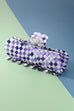 OVERSIZED CHECKERED ACRYLIC HAIR CLAW CLIP | 40H448