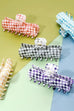 OVERSIZED CHECKERED ACRYLIC HAIR CLAW CLIP | 40H448