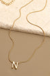 DELICATE SNAKE CHAIN INITIAL PENDANT NECKLACE | 31N22022