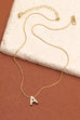 DELICATE SNAKE CHAIN INITIAL PENDANT NECKLACE | 31N22022