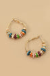 DISC BEADS HOOP EARRINGS | 71E22600